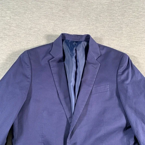 J.Crew Ludlow Blazer Mens 42R Navy Blue Sport Coat Cotton Stretch 2 Button Lined